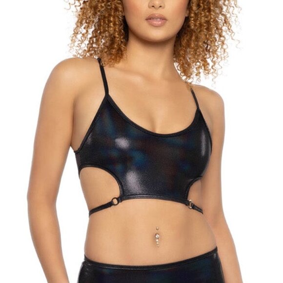 J Valentine - Shadow Dancer Cropped Top - Picture 1 of 2